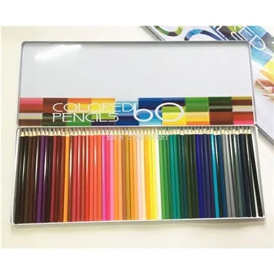 Profesyonel Teneke Kutu 60 Renk Kalem Seti